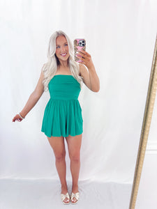 Try To Keep Up Romper GREEN