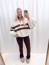Load image into Gallery viewer, Cozy Club Pullover Cream/Brown
