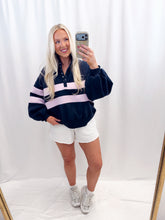 Load image into Gallery viewer, Cozy Club Pullover Navy/Lilac
