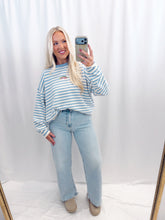 Load image into Gallery viewer, Lucky Catch Sweater Blue Stripes
