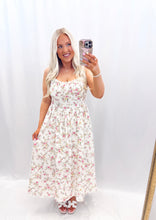 Load image into Gallery viewer, Lacey Rosette Dress IVORY
