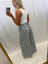 Load image into Gallery viewer, Grey Polka Wide Leg Sweatpants
