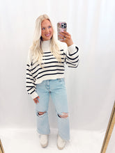 Load image into Gallery viewer, Stroll Through November Sweater CREAM/BLACK
