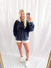 Load image into Gallery viewer, Slouchy Season Hoodie BLACK

