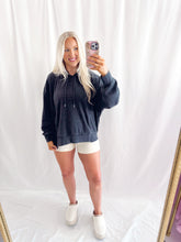 Load image into Gallery viewer, Slouchy Season Hoodie BLACK
