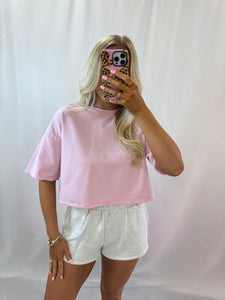 Pink Kisses Cropped Tee💖 1 large left