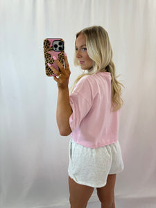 Pink Kisses Cropped Tee💖 1 large left