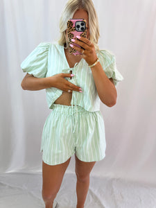 Sun + Fun Set (top + shorts) GREEN