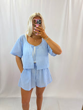 Load image into Gallery viewer, Sprinkle Of Spring SET (top + shorts) BLUE
