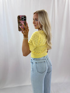 Butter Me Up Eyelet Knit Top💖 1 large left