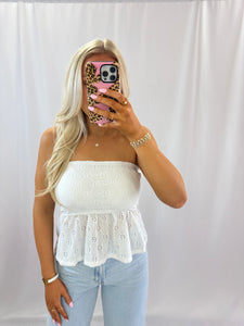 Stay Sweet Top WHITE💖 1 medium left