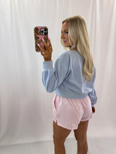 Load image into Gallery viewer, Keeping Casual Slouchy Pullover BABY BLUE
