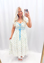 Load image into Gallery viewer, Floral Ties Dress BLUE
