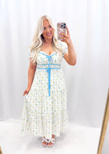 Load image into Gallery viewer, Floral Ties Dress BLUE
