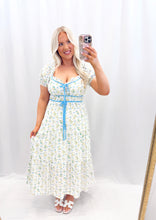 Load image into Gallery viewer, Floral Ties Dress BLUE

