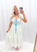 Load image into Gallery viewer, Floral Ties Dress BLUE
