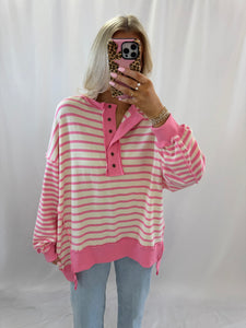 Always A Hit Oversized Pullover PINK