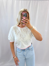Load image into Gallery viewer, Bow Blossom Top WHITE
