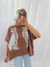Load image into Gallery viewer, Sparkly Leopard (Sequins) Oversized Top
