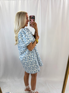 Keep Blooming Dress BLUE