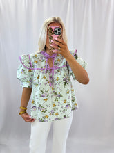 Load image into Gallery viewer, Floral Flounce Blouse

