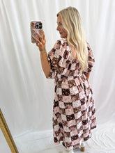 Load image into Gallery viewer, Letters From Fall Dress BROWN/PINK

