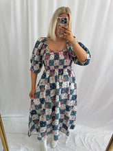 Load image into Gallery viewer, Letters From Fall Dress TEAL/CORAL💖 2 mediums left
