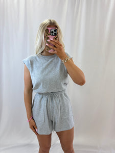 Girl On The Go Romper H GREY