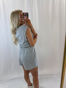 Girl On The Go Romper H GREY