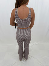 Load image into Gallery viewer, Gingham Espresso Athletic SET (tank + yoga pants)
