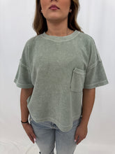 Load image into Gallery viewer, On The Daily Washed Tee SAGE💖 1 small left
