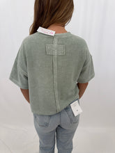 Load image into Gallery viewer, On The Daily Washed Tee SAGE💖 1 small left
