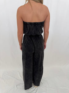 Every Effort Soft Jumpsuit Washed BLACK