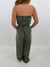 Load image into Gallery viewer, Every Effort Soft Jumpsuit Washed OLIVE
