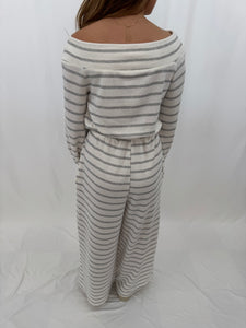 Stripe Delight Jumpsuit GREY