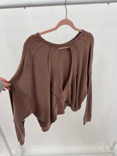 Load image into Gallery viewer, Go Getter Open Back Washed Top BROWN
