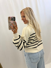 Load image into Gallery viewer, Stroll Through November Sweater CREAM/BLACK
