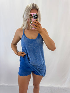 Doing The Most Romper BLUE