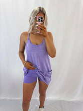 Load image into Gallery viewer, Doing The Most Romper LAVENDER
