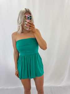 Try To Keep Up Romper GREEN
