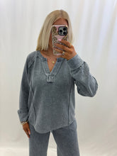 Load image into Gallery viewer, Cozy After Seconds SET (pullover + pants) BLUE
