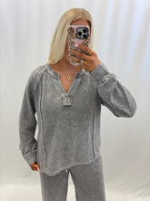 Load image into Gallery viewer, Cozy After Seconds SET (pullover + pants) CHARCOAL
