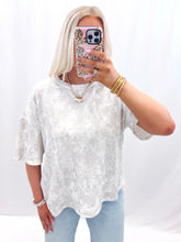 Load image into Gallery viewer, Confidently Camo Ribbed Oversized Tee - WHITE CAMO💖 1 small &amp; 1 medium left
