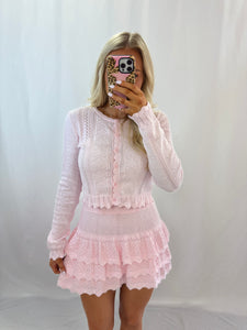 Bows In Bloom Knit Set (top + skirt)