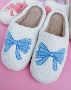 The Blue Bow Slippers