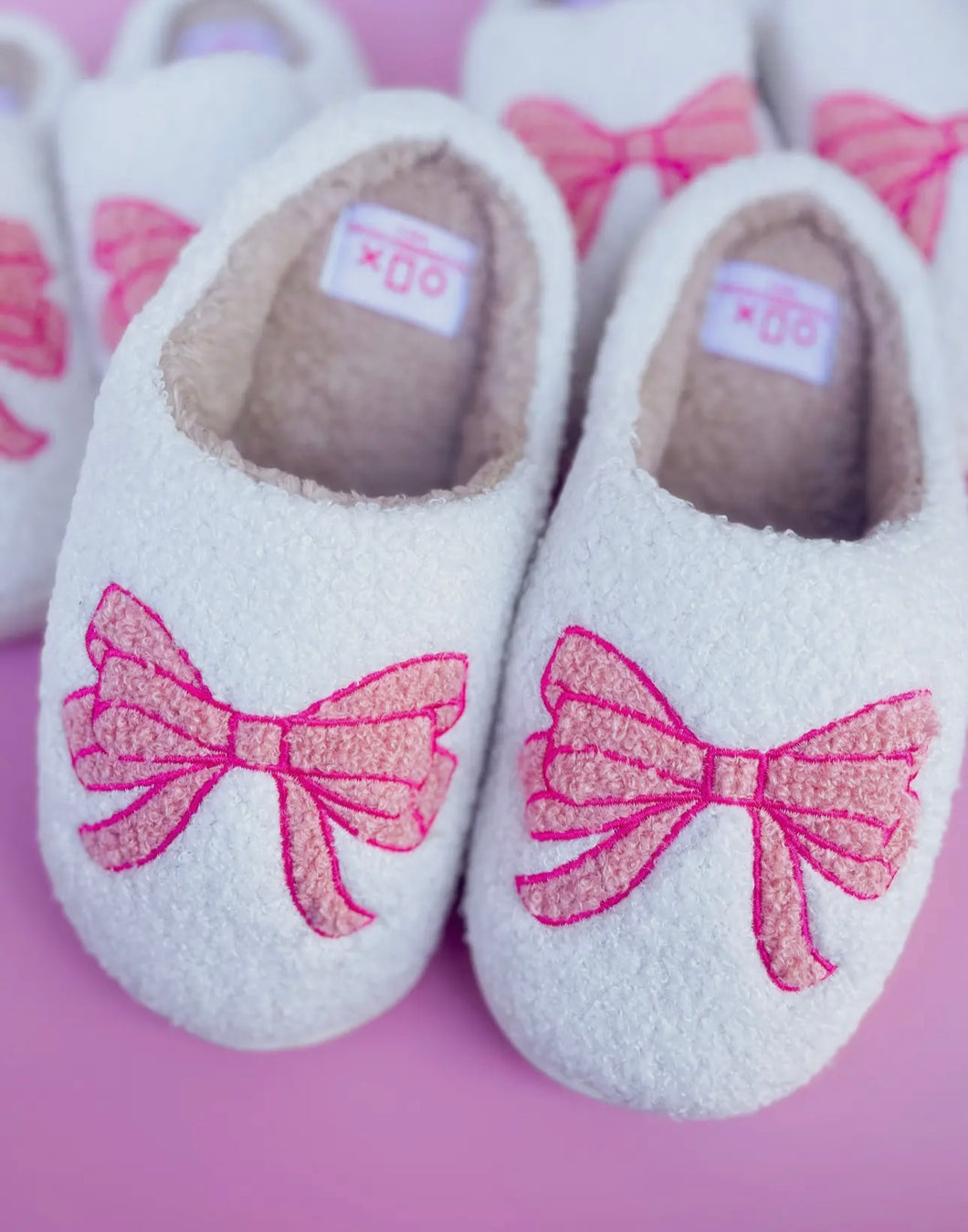 The Pink Bow Slippers