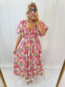 Perfectly Patched Floral Dress