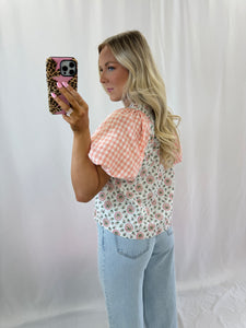 Gingham Glam Blouse💖 1 small & 1 large left