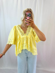 Honey Blossom Eyelet Blouse RESTOCK