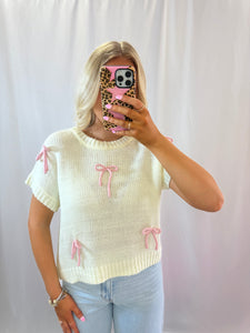 Bow Crush Knit Top